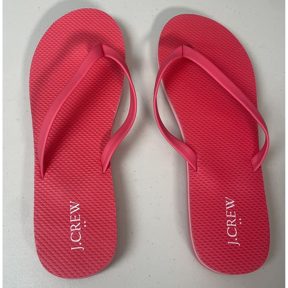 J Crew Womens 11 Pink Flip Flops Casual Beach Pool Vacation Summer